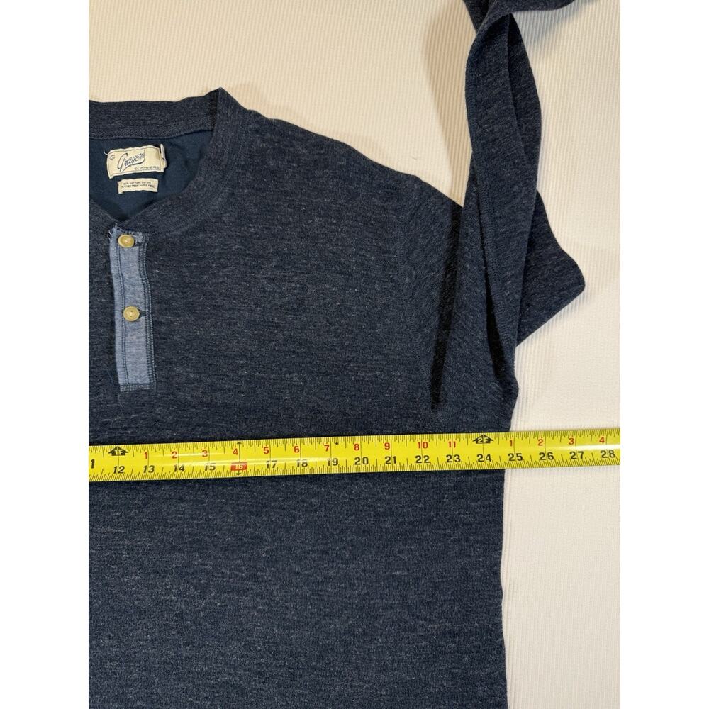 Grayers Henley Shirt Mens XXL Blue Long Sleeve Cotton Casual Button Front - Picture 5 of 7